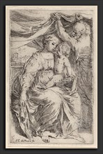 Simone Cantarini (Italian, 1612 - 1648), The Holy Family, etching