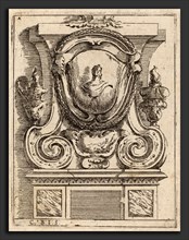 Carlo Antonio Buffagnotti (Italian, c. 1660 - after 1710), Architectural Motif with Bust and Two