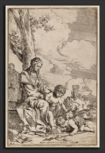 Giulio Carpioni (Italian, c. 1613 - 1678), The Virgin and Child with Saint John the Baptist,