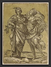 Bartolomeo Coriolano after Guido Reni (Italian, active 1627-1653), Alliance of Peace and Abundance,