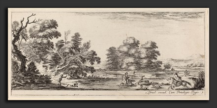 Stefano Della Bella (Italian, 1610 - 1664), Landscape with Deer Hunt, in or before 1647, etching