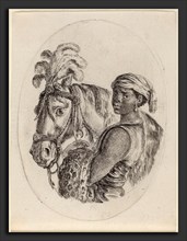 Stefano Della Bella (Italian, 1610 - 1664), Black Groom with an Arabian Horse, 1649-1650, etching