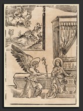 Francesco Denanto (Italian, active c. 1532), The Annunciation, woodcut