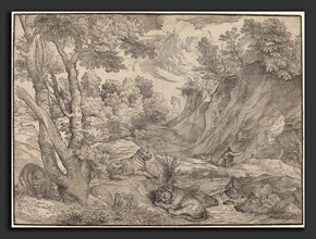 NiccolÃ² Boldrini after Titian (Italian, 1510 - 1566 or after), Saint Jerome in the Wilderness, c.