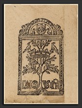 Italian 16th Century, Tree with Crown and Two Birds, 16th century, woodcut