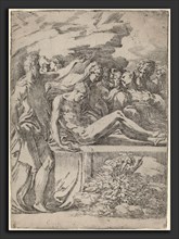 Parmigianino (Italian, 1503 - 1540), The Entombment, c. 1530, etching and drypoint [second version]