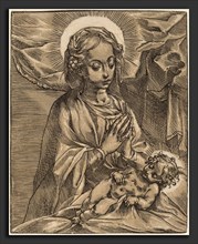 Andrea Andreani after Francesco Vanni (Italian, 1558-1559 - 1629), Madonna and Child, 1591-93,
