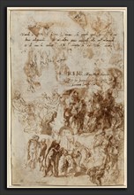 Veronese (Italian, 1528 - 1588), Studies for the Raising of Lazarus and Other Compositions, c.