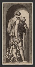 Marcantonio Raimondi after Raphael (Italian, c. 1480 - c. 1534), Charity, engraving