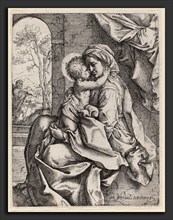 Ventura Salimbeni after Guido Reni (Italian, 1568 - 1613), Virgin and Child, etching