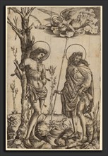 Christofano Robetta (Italian, 1462 - 1535 or after), Saint Sebastian and Saint Roch, engraving