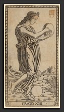 Master of the S-Series Tarocchi (Italian, active c. 1470), Erato, probably c. 1470, engraving