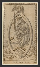Master of the E-Series Tarocchi (Italian, active c. 1465), Iupiter (Jupiter), c. 1465, engraving