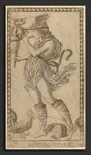 Master of the E-Series Tarocchi (Italian, active c. 1465), Mercurio (Mercury), c. 1465, engraving
