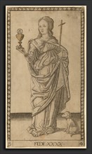 Master of the E-Series Tarocchi (Italian, active c. 1465), Fede (Faith), c. 1465, engraving with