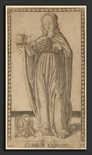 Master of the E-Series Tarocchi (Italian, active c. 1465), Charita (Charity), c. 1465, engraving