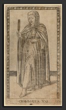 Master of the E-Series Tarocchi (Italian, active c. 1465), Grammatica (Grammar), c. 1465, engraving