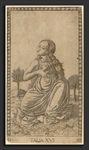 Master of the E-Series Tarocchi (Italian, active c. 1465), Talia (Thalia), c. 1465, engraving with