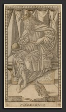 Master of the E-Series Tarocchi (Italian, active c. 1465), Imperator (Emperor), c. 1465, engraving