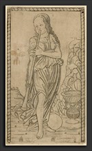 Master of the E-Series Tarocchi (Italian, active c. 1465), Caliope (Calliope), c. 1465, engraving