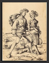 Circle of Urs Graf I (Swiss, c. 1485 - 1527-1529), A Soldier Walking with a Camp Follower, 1523,
