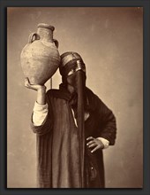 Félix Bonfils (French, 1831 - 1885), Porteuse d'eau au Caire [Water Carrier in Cairo], c. 1870,