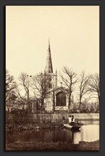 Attributed to Philip Henry Dellamotte (British, 1821 - 1889), Church from a River Bank, 1850s,