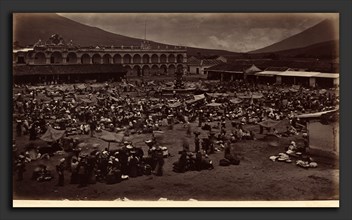 Eadweard Muybridge (American, born England, 1830 - 1904), Plaza and Viceroy's Palace-Antigua de