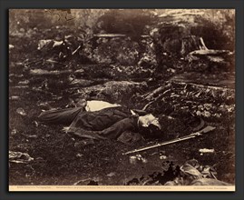 Alexander Gardner (American, born Scotland, 1821 - 1882), A Sharpshooter's Last Sleep, Gettysburg,
