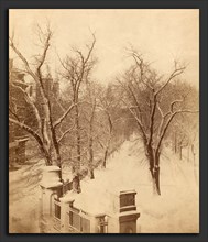 Josiah Johnson Hawes (American, 1808 - 1901), Boston Common Snow Scene, 1850s, salted paper print