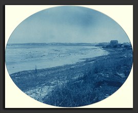 Henry Peter Bosse (American, 1844 - 1903), Levee at Rapids City, Illinois, 1891, cyanotype