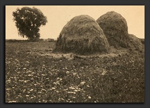 Arthur Wesley Dow (American, 1857 - 1922), Haystacks, Ipswich, c. 1894, platinum print