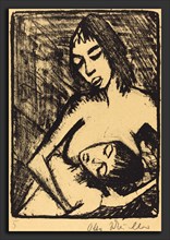 Otto MÃ¼ller, Mother and Child (Mutter und Kind), German, 1874 - 1930, probably 1920, lithograph
