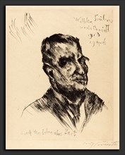 Lovis Corinth, Wilhelm TrÃ¼bner, German, 1858 - 1925, 1913, drypoint in black on wove paper