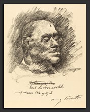 Lovis Corinth, Carl Liebknecht (Totenmaske Liebknechts), German, 1858 - 1925, 1920, lithograph