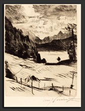Lovis Corinth, On the Walchen Sea (Am Walchensee), German, 1858 - 1925, 1920, drypoint