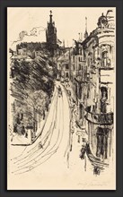Lovis Corinth, Street in KÃ¶nigsberg (Strasse in KÃ¶nigsberg), German, 1858 - 1925, 1918,
