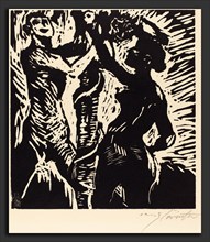 Lovis Corinth, Adam and Eve (Der SÃ¼ndenfall), German, 1858 - 1925, 1919, woodcut
