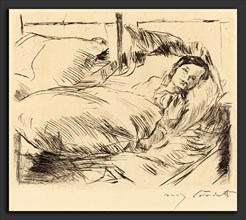 Lovis Corinth, The Sick Child (Das Kranke Kind), German, 1858 - 1925, 1918, drypoint in black on