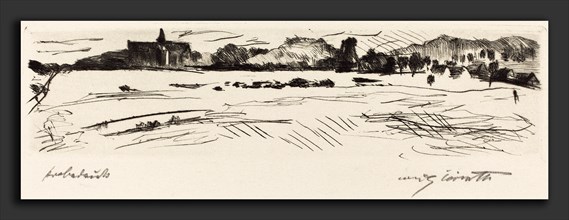 Lovis Corinth, Landscape with Dunes (DÃ¼nenlandschaft), German, 1858 - 1925, 1917, drypoint in