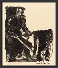 Lovis Corinth, Standard Bearer (BannertrÃ¤ger), German, 1858 - 1925, 1915, lithograph in black on
