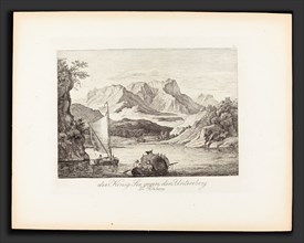 Ludwig Richter (German, 1803 - 1884), Der KÃ¶nig-See gegen den Untersberg bei Salzburg (KÃ¶nigsee