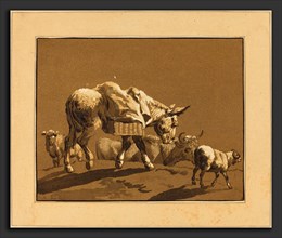 Johann Gottlieb Prestel after Joseph Wagner (German, 1739 - 1808), Donkey, published 1782, 4-color