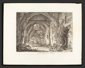 Johann Christian Reinhart (German, 1761 - 1847), In Villa Mecenate, d792, etching on laid paper