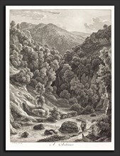 Johann Christian Reinhart (German, 1761 - 1847), A Subiaco (Near Subiaco), 1793, etching on laid