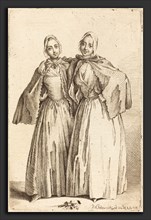 Daniel Nikolaus Chodowiecki (German, 1726 - 1801), Two Standing Ladies (Demoiselles Quantin), 1758,