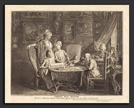 Daniel Nikolaus Chodowiecki (German, 1726 - 1801), Cabinet d'un Peintre, 1771, etching