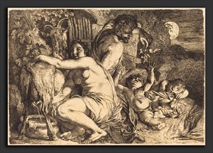 Christian Wilhelm Ernst Dietrich (German, 1712 - 1774), The Satyr's Family, etching on laid paper