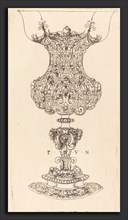 Paul Flindt II (German, active 1601 - 1618), Ornamented Vase, stipple etching