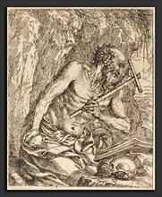 Jonas Umbach (German, c. 1624 - 1693), Saint Jerome Penitent, etching